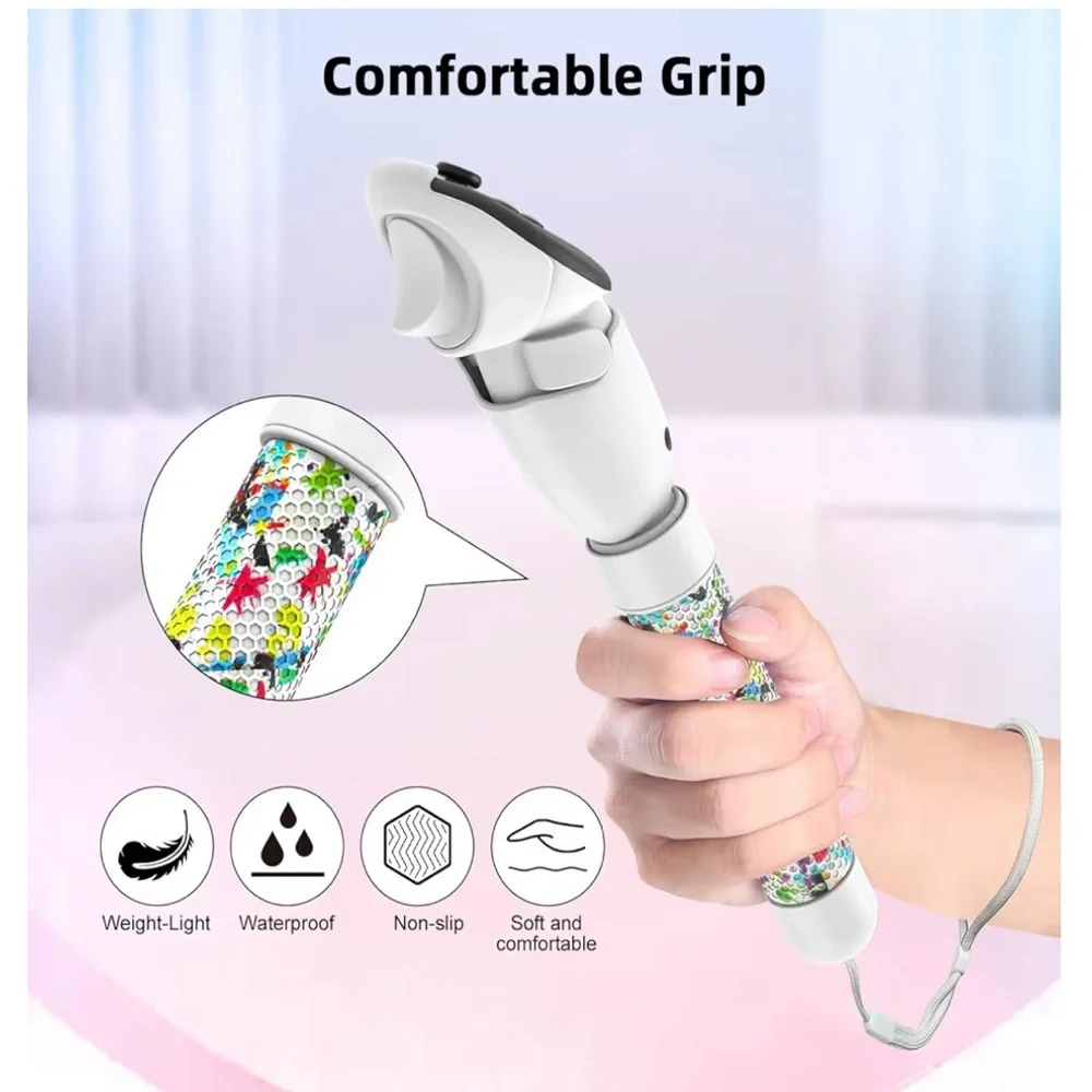 VR Handle Attachment For Meta Quest 3/3s White Graffiti NEW